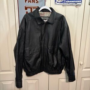 Burk’s Bay Men’s Black Leather Jacket
